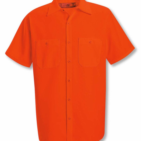 Men's Enhanced Visibility Short Sleeve Work Shirt Thumbnail