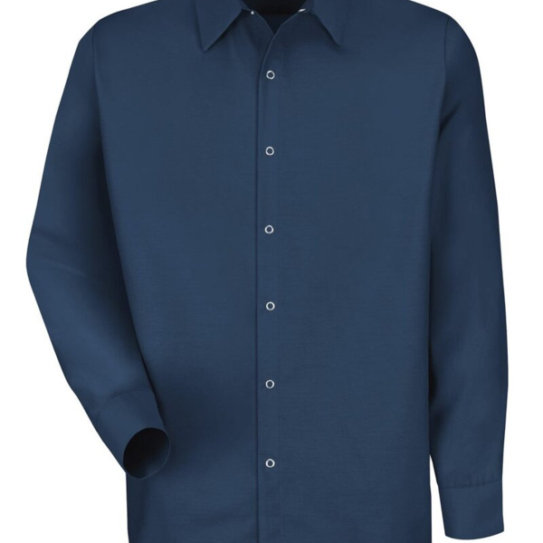 Men's Tall Specialized Pocketless Poplin Long Sleeve Work Shirt Thumbnail